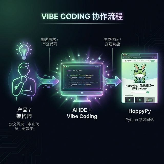 HoppyPy 的 Vibe Coding 协作流程图
